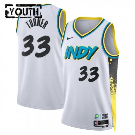 Dres Indiana Pacers Myles Turner Nike 2024-25 City Edition Bijela Swingman - Dječji